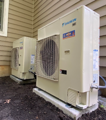 two HVAC units outside
