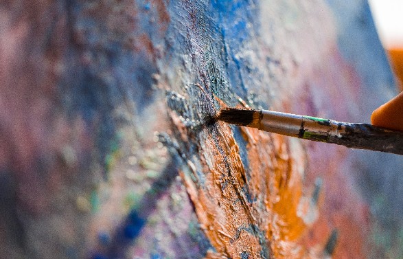 painting on a canvas