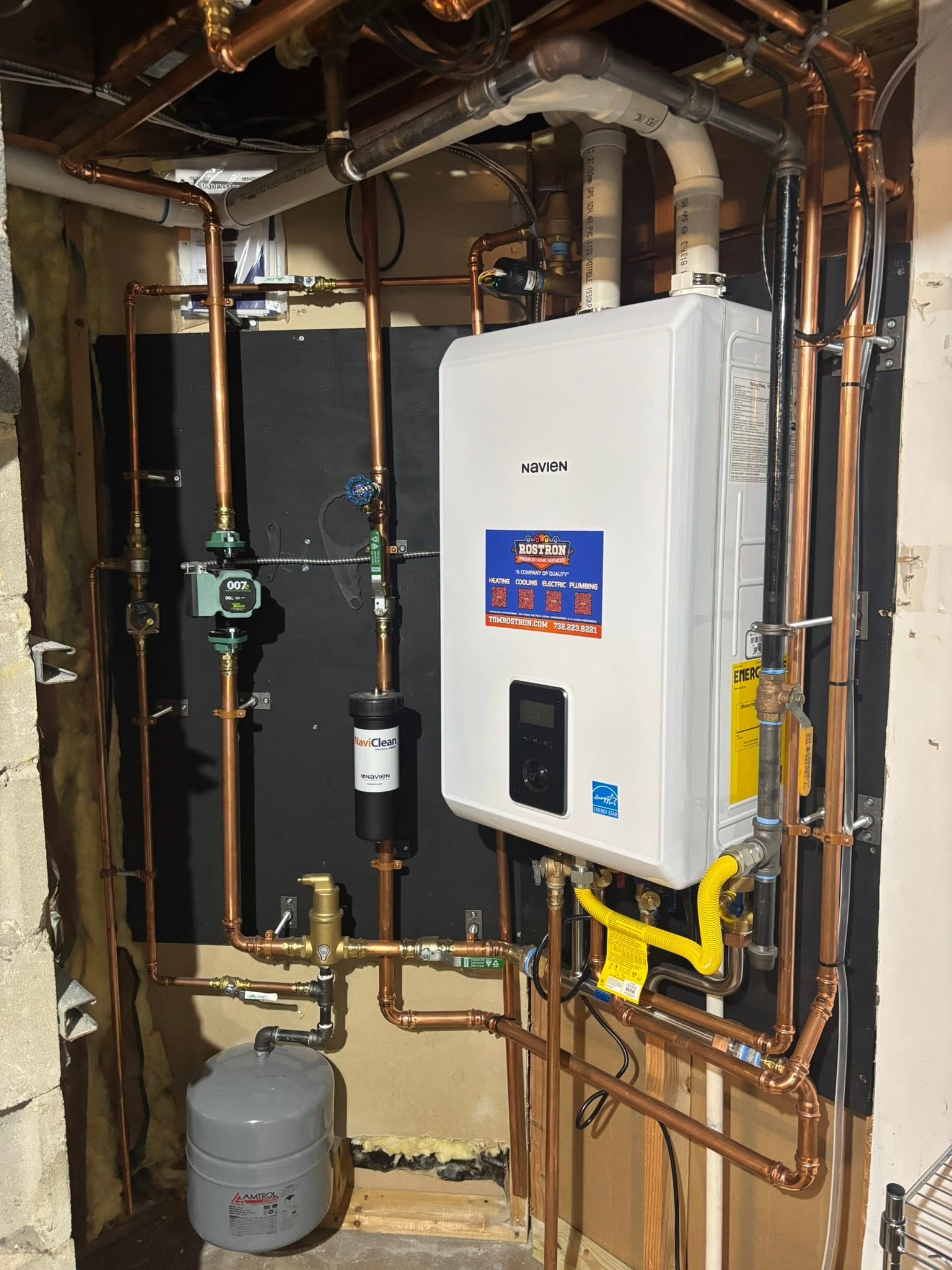 rostron tankless water heater install